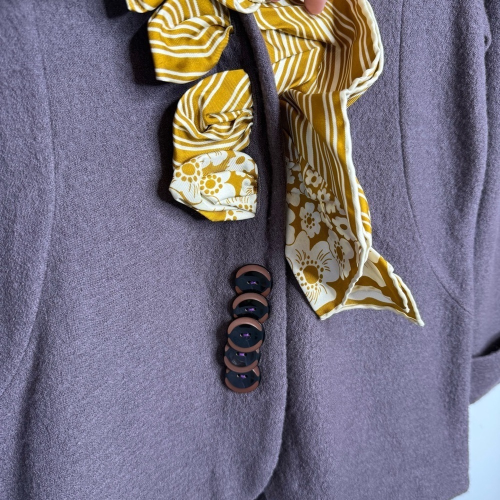HWR - Anthropologie- Wool & Silk Scarf cardigan XS - Picture 3 of 7